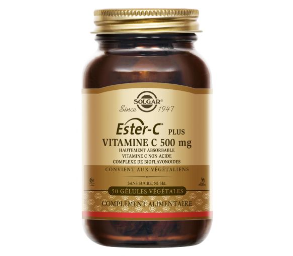 Ester C Plus Vitamine C 500 mg Solgar - pot de 50 gélules - image 1