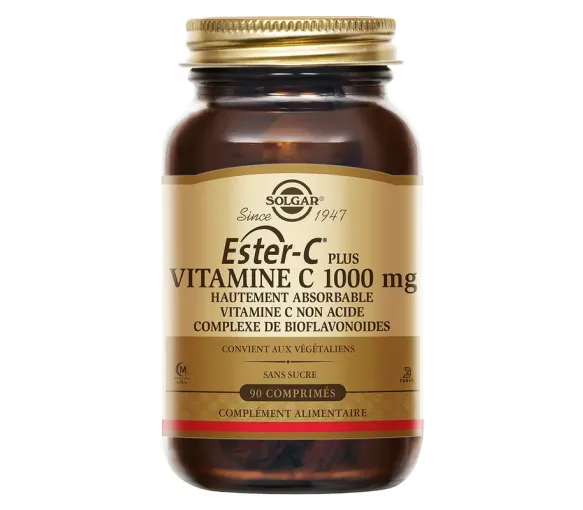 Ester-C Plus Vitamine C 1000 mg Solgar - pot de 90 comprimés - image 1