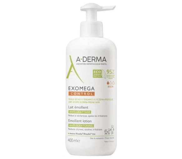 Exomega Control Lait émollient A-Derma - flacon-pompe de 400 ml - image 1