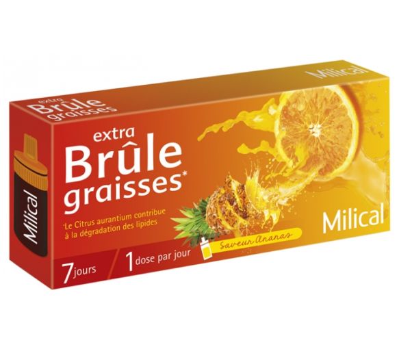 Extra brûle-graisses saveur ananas Milical - boîte de 7 doses