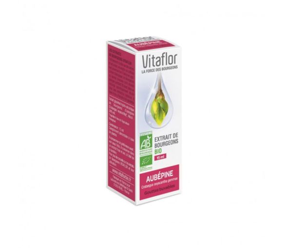 Extrait de bourgeons BIO Aubépine Vitaflor - flacon de 15 ml