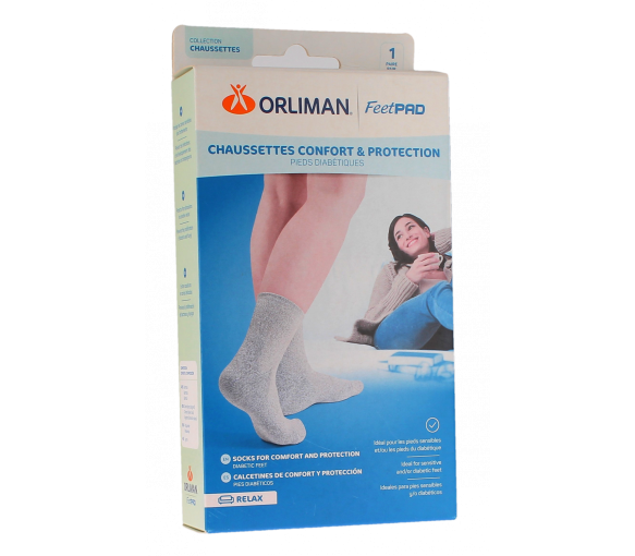 FeetPAD chaussettes confort et protection pieds diabétiques mixte Orliman - une paire - image 2