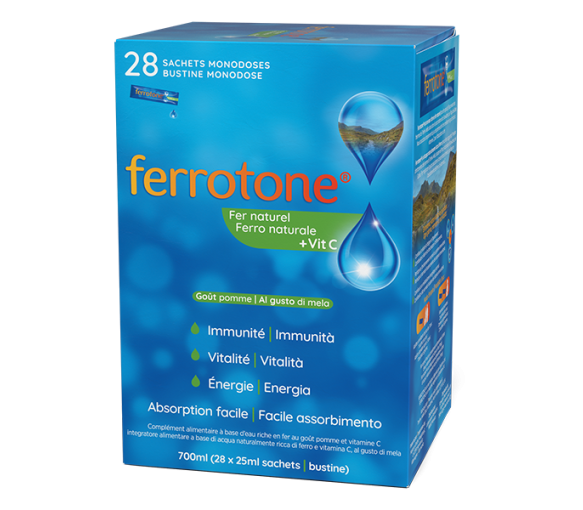 Ferrotone + vitamine C goût pomme Famadem - boîte de 28 sachets - image 1