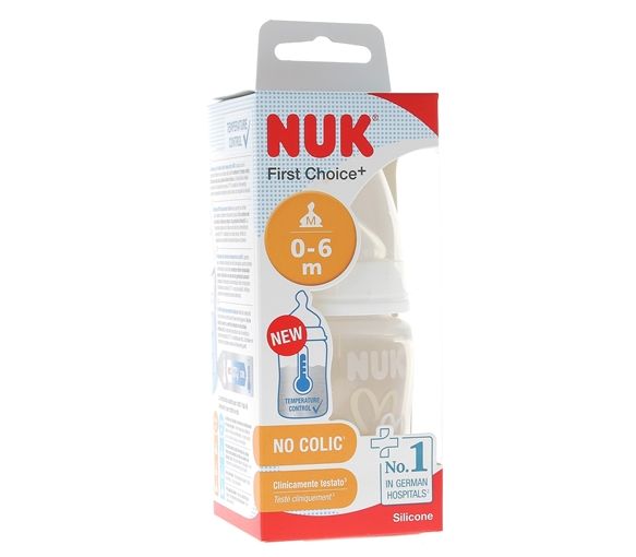 First Choice+ Biberon Temperature Control 0-6 mois NUK - biberon de 150 ml