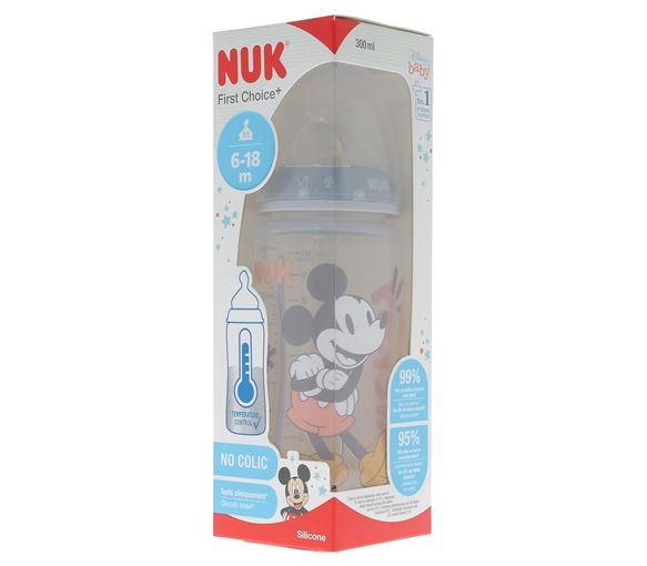 First Choice+ Biberon Temperature Control Disney Baby 6-18 mois NUK - biberon de 300 ml