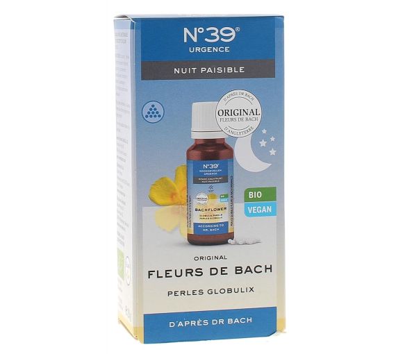 Fleurs d'E. Bach Nuit paisible N°39 Lemon pharma - flacon de 20g de perles globulix