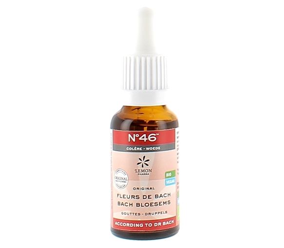Fleurs de Bach N°46 Colère bio Lemon Pharma - flacon-pipette de 20ml
