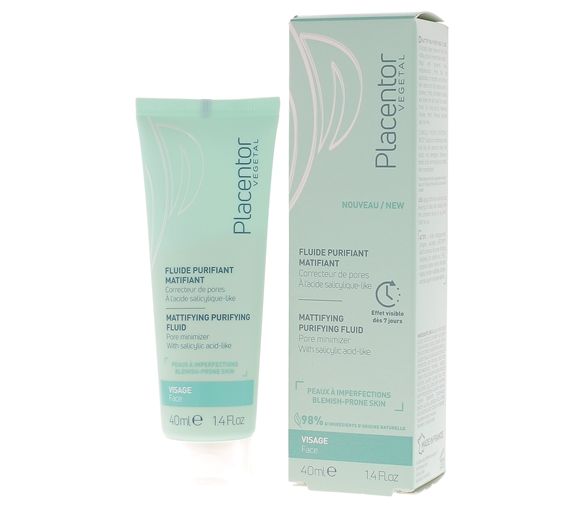 Fluide purifiant matifiant peaux à imperfections Placentor végétal - tube de 40ml - image 1