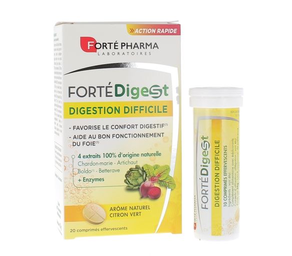 Forté Digest Digestion difficile Forté Pharma - boîte de 20 comprimés effervescents