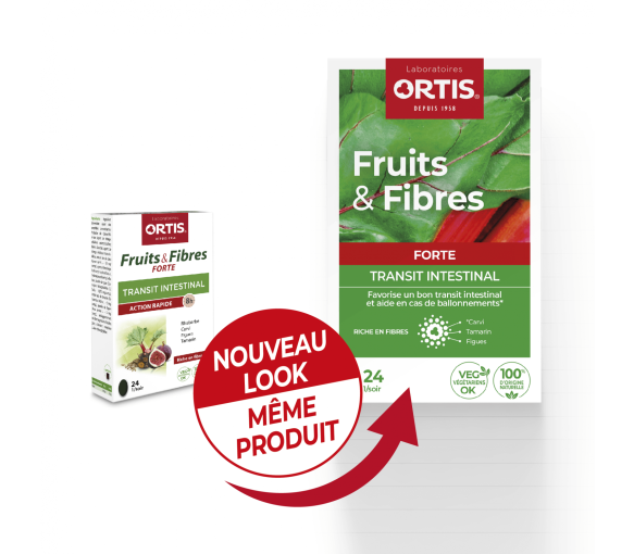 Fruits & Fibres forte Transit intestinal action rapide Ortis - boîte de 24 comprimés - image 1