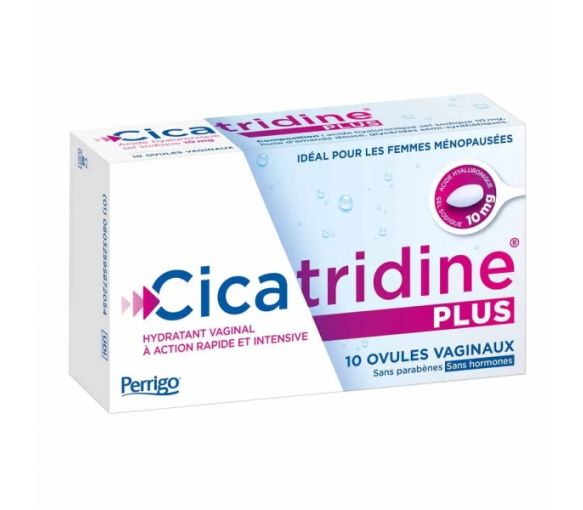 Cicatridine plus ovules vaginaux Perrigo - boite de 10 ovules