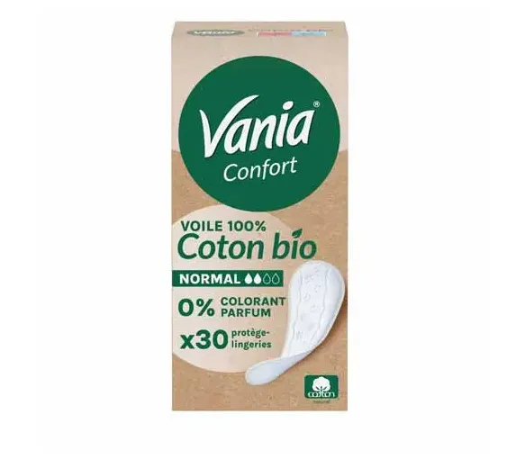 Confort protège-slip coton bio normal Vania - boite de 30 protège-lingeries - image 1