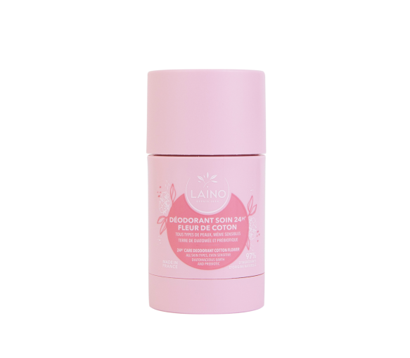 Déodorant solide fleur de coton Laino - stick de 60g - image 1