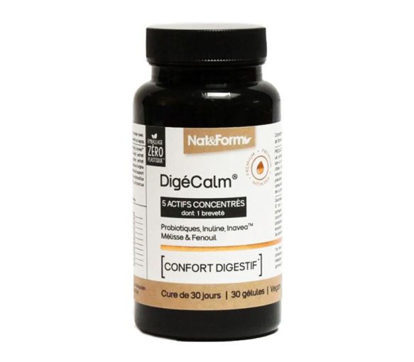 DigéCalm confort digestif Nat&Form - pot de 30 gélules
