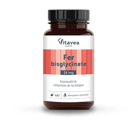 Fer bisglycinate réduction de la fatigue et immunité Vitavea - pot de 60 gélules