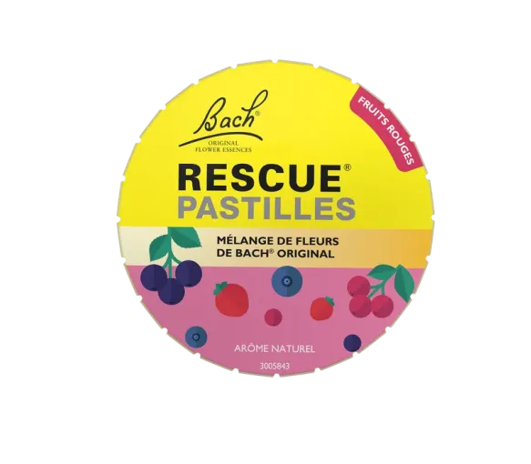 Fleurs de Bach Rescue pastilles saveur fruits rouges Famadem - boite de 50g - image 1