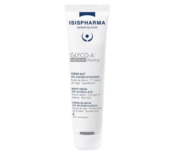 Glyco-A Medium Peeling crème nuit 12% d'acide glycolique Isispharma - tube de 30ml