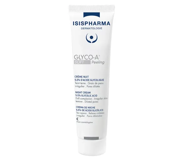 Glyco-A Soft peeling crème nuit 5,5% d'acide glycolique Isispharma - tube de 30ml