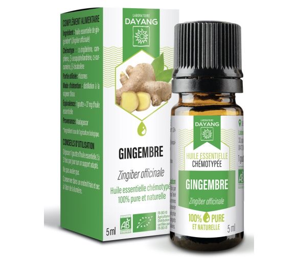 Huile essentielle Gingembre bio Dayang - flacon de 5ml - image 1