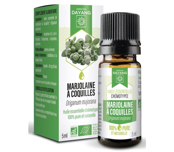 Huile essentielle Marjolaine à coquilles bio Dayang - flacon de 5ml - image 1