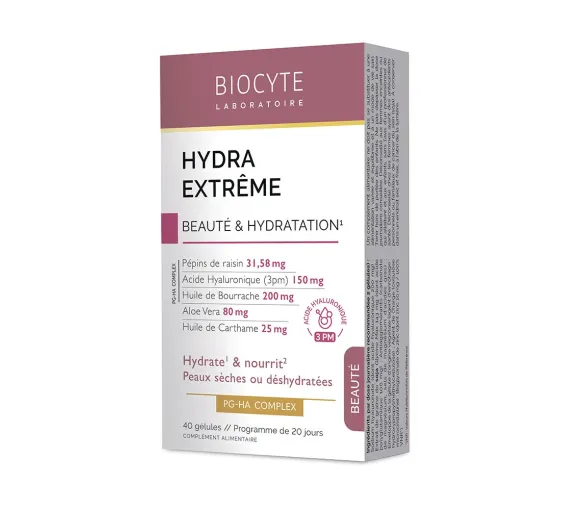 Hydra Extrême beauté et hydratation Biocyte - boite de 40 gélules