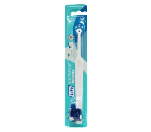 Interspace brosse à dents medium TePe - brosse à dents + 12 têtes - image 1