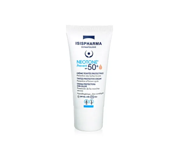 Neotone Prevent Crème teintée protectrice SPF50+ teinte médium Isispharma - tube de 30ml