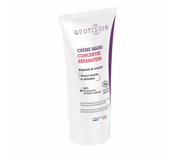 Quotisoin crème mains concentré réparateur Marque Verte - tube de 75ml