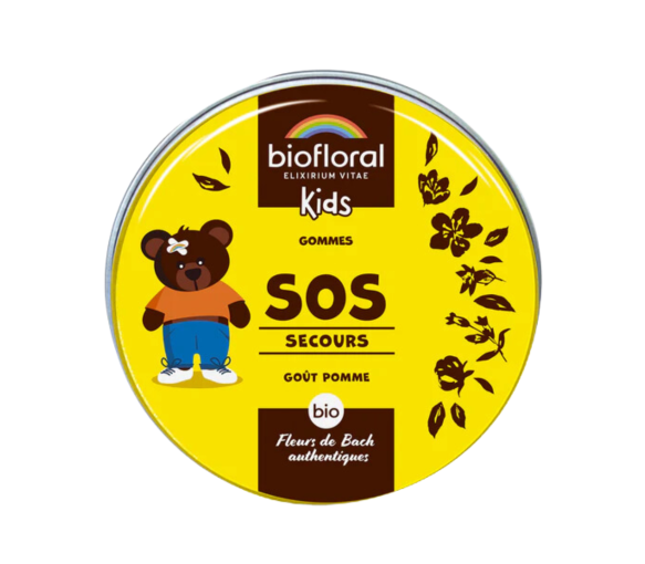 SOS secours enfants goût pomme Biofloral - boite de 45 gommes