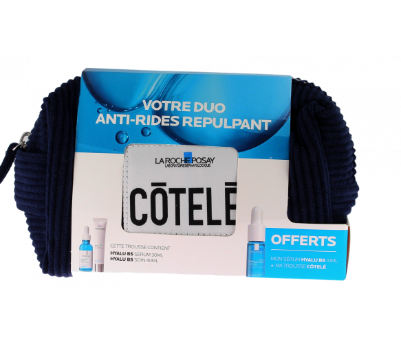 Trousse duo anti-rides repulpant La Roche-Posay - coffret de 2 produits + sérum hyalu B5 10ml offert