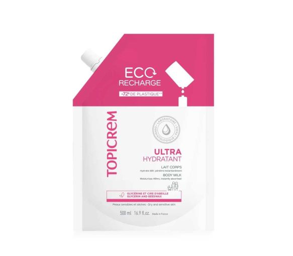 Ultra-Hydratant lait corps Topicrem - eco-recharge de 500ml