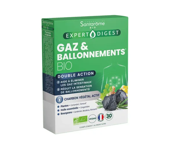 Gaz & ballonnements bio Santarome - boîte de 30 gélules - image 1