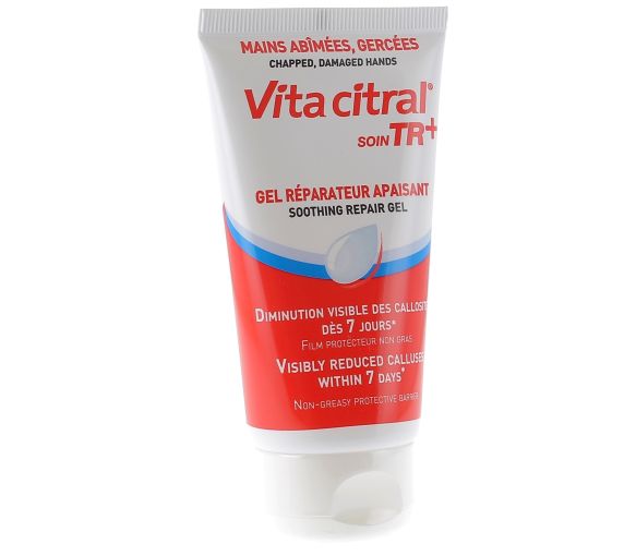 Gel Réparateur Apaisant mains abîmées Vita Citral soin TR+ - tube de 75 ml