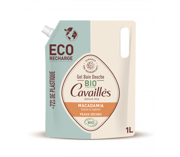 Gel bain douche BIO Macadamia Rogé Cavaillès - éco-recharge de 1L - image 1
