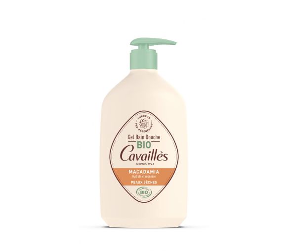 Gel bain et douche surgras bio huile de macadamia Rogé Cavaillès - flacon de 1L