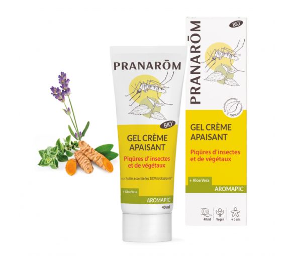 Gel crème apaisant piqûres d'insectes et de végétaux aromapic bio Pranarom - tube de 40 ml