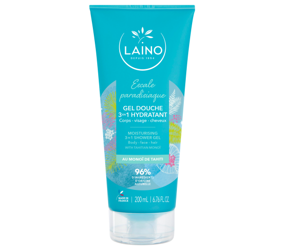 Gel douche 3 en 1 Escale paradisiaque au Monoi de Tahiti Laino - tube de 200ml - image 1