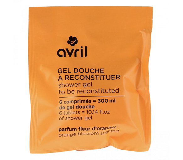 Gel douche à reconstituer parfum fleur d'oranger Avril - sachet de 6 comprimés - image 1