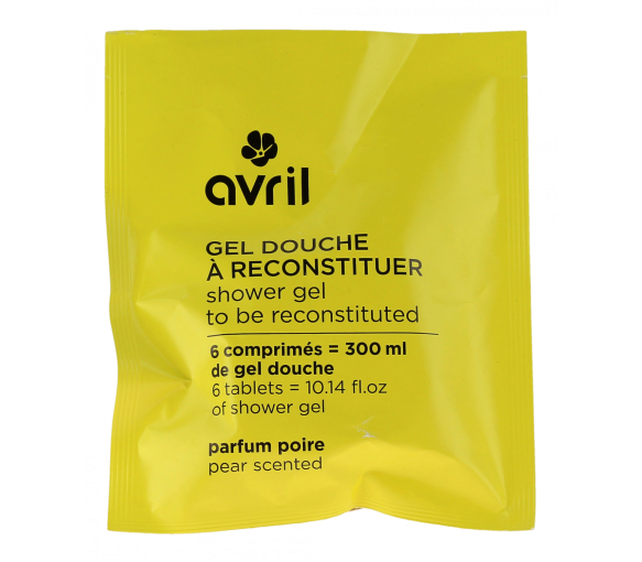 Gel douche à reconstituer parfum poire Avril - sachet de 6 comprimés - image 1