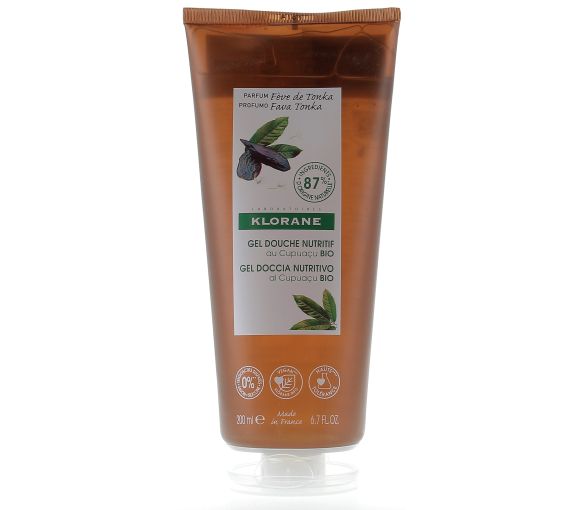 Gel douche nutritif au Cupuaçu bio Fêve de Tonka Klorane - tube de 200 ml - image 1