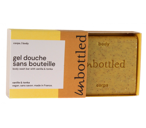 Gel douche sans bouteille vanille & tonka Unbottled - pain de 110g