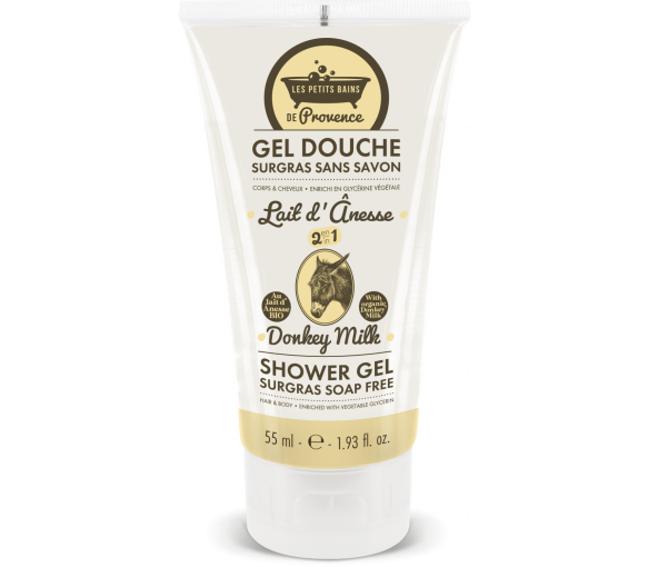 Gel douche surgras au lait d'ânesse Les petits bains de Provence - tube de 55ml - image 1