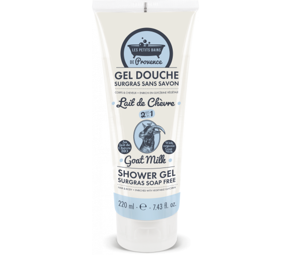 Gel douche surgras au lait de chèvre Les petits bains de Provence - tube de 220ml - image 1