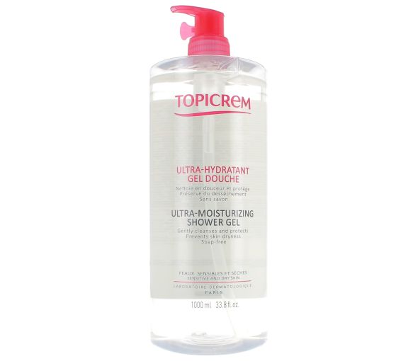 Gel douche ultra-hydratant Topicrem - flacon-pompe de 1000 ml - image 1