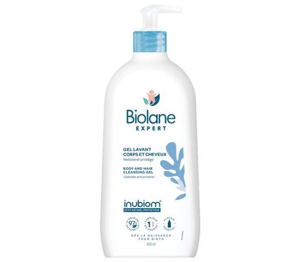 Gel lavant corps et cheveux Biolane Expert - flacon-pompe de 500 ml - image 1