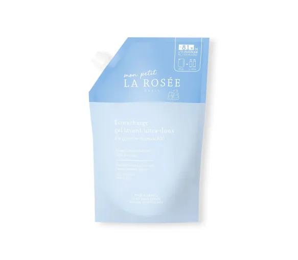 Gel lavant ultra doux bébé à la glycérine végétale La Rosée - éco-recharge de 800ml - image 1