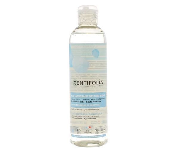 Gel moussant neutre 3 en 1 bio Centifolia - flacon de 250ml