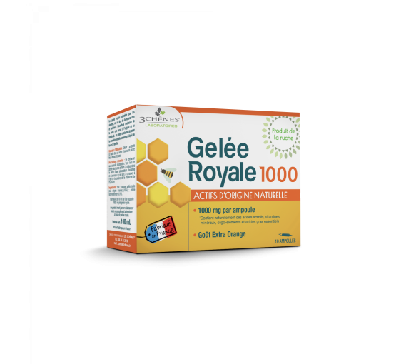 Gelée royale 1000 mg Les 3 Chênes - boîte de 20 ampoules
