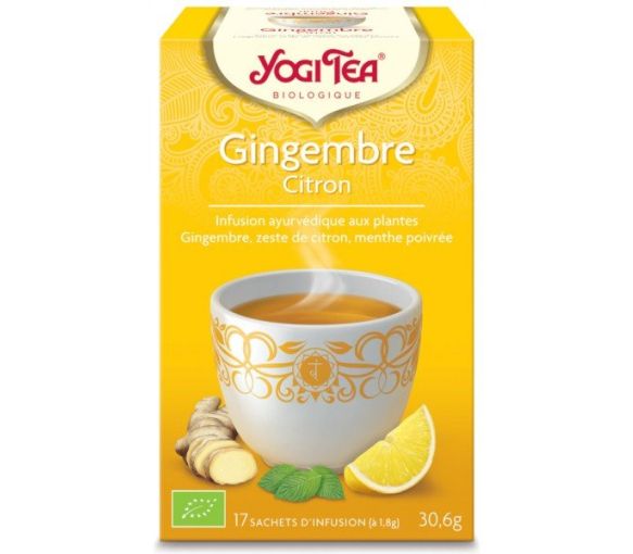 Gingembre citron BIO Yogi Tea - boite de 17 sachets