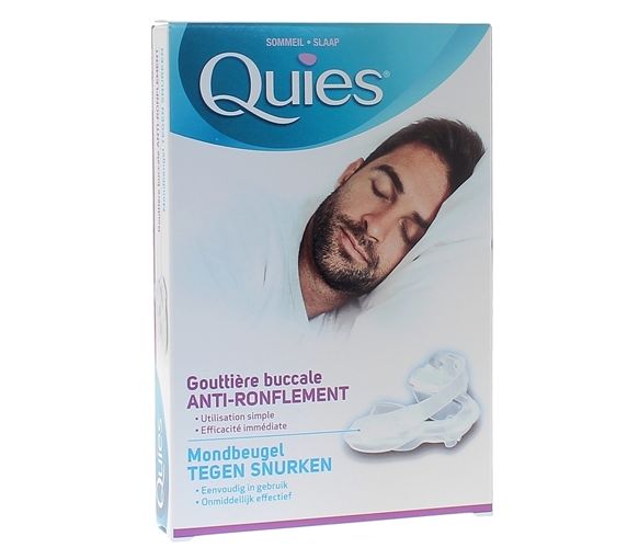 Gouttière buccale anti-ronflement Quies - boîte d'une gouttière
